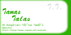 tamas talas business card